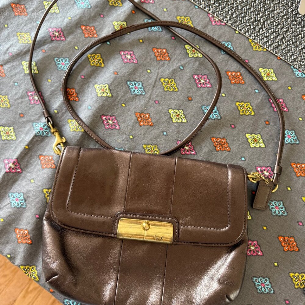 Coach Kristin Bronze Leather Crossbody‎ 45128